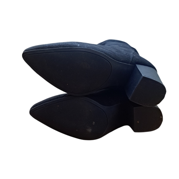 Sugar Faux Suede Knee High Black Slouch Boots Women's Size 8 - Picture 9 of 13